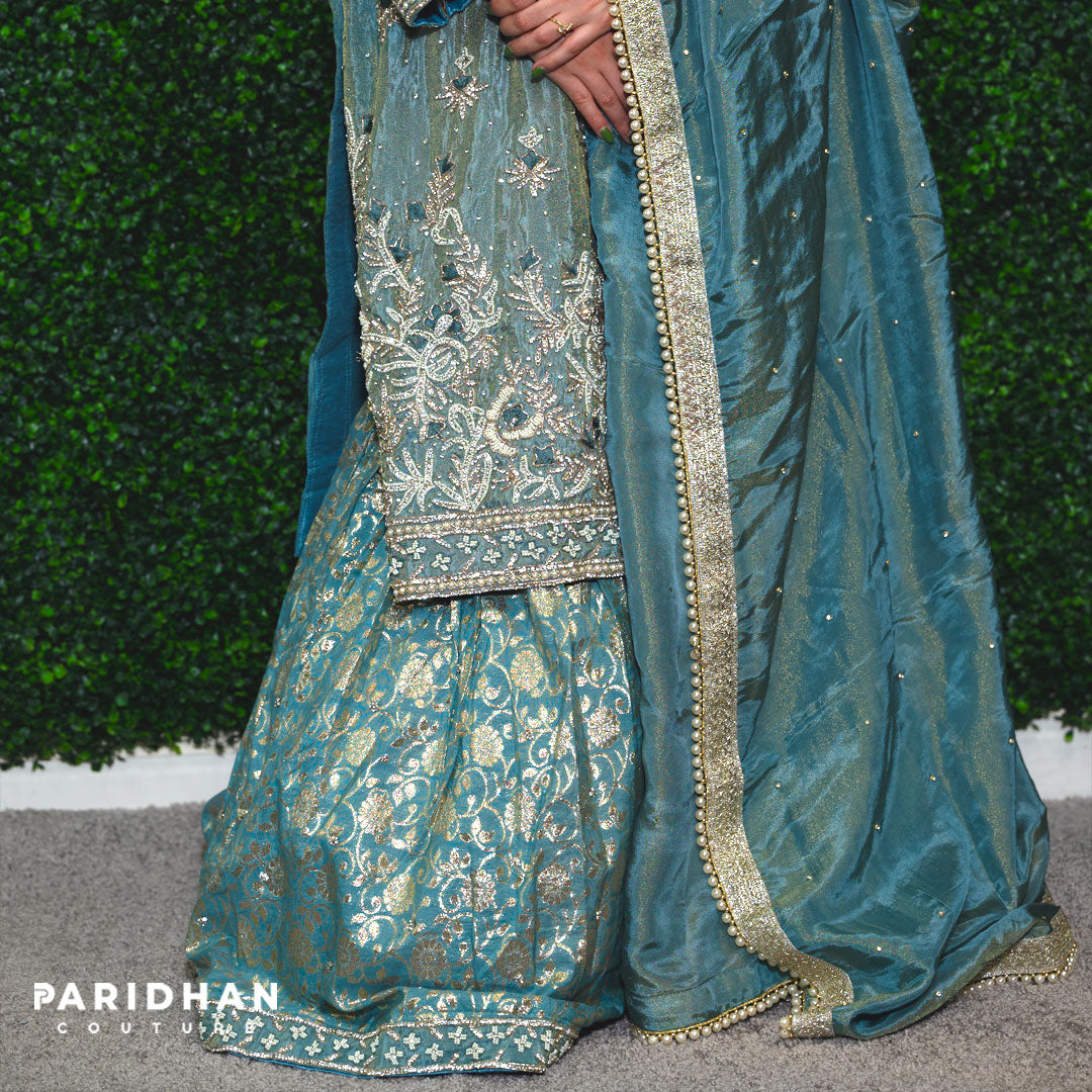 Sky Blue Color Gorgeous Gharara Suit