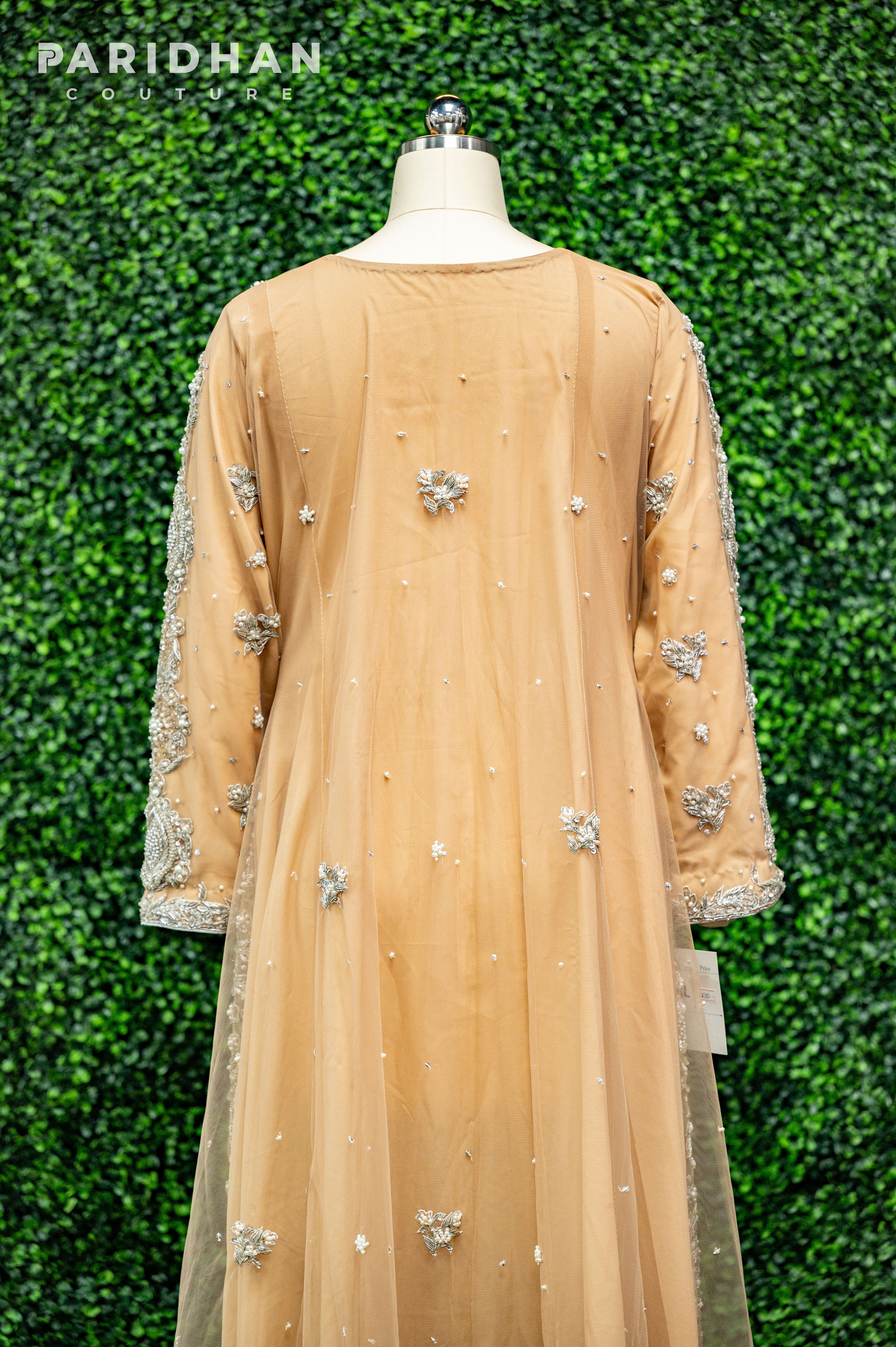 Heavy Embroidered Peach Anarkali Suit