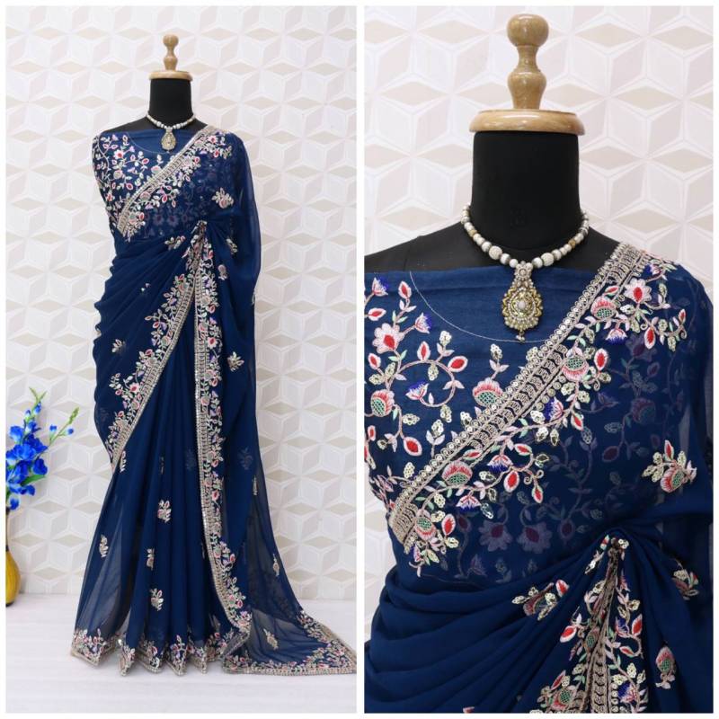 Radiant Designer Fancy Georgette Saree