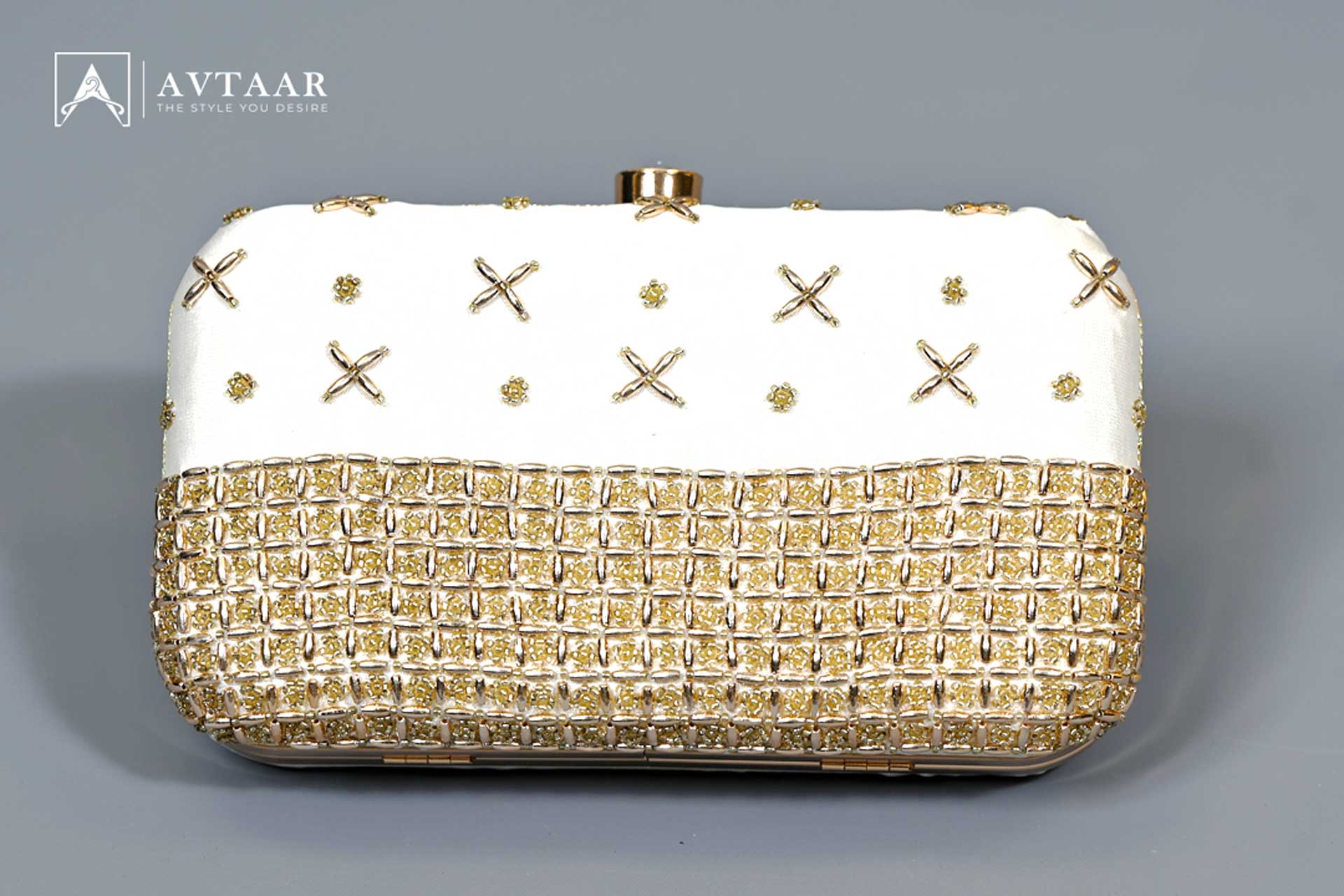 Designer Evening Party Women Clutch White