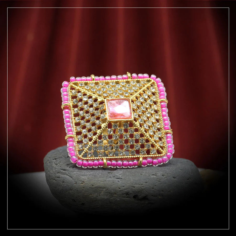 Gorgeous Pink Color Finger Ring